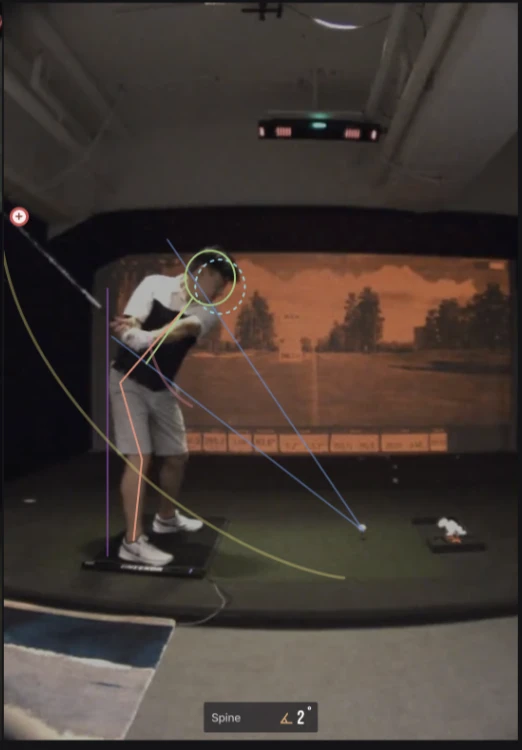 Down-the-line camera view